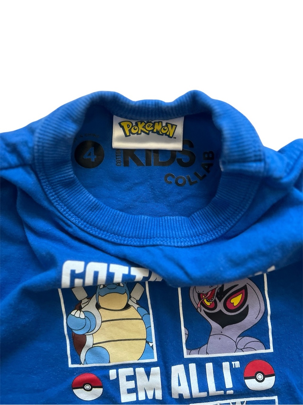 Pokémon x Cotton On Kids Blue Gotta Catch Em All Tshirt | Size 4 - Picture 2 of 3